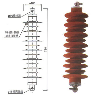 HY5WX-51/134線路型氧化鋅避雷器